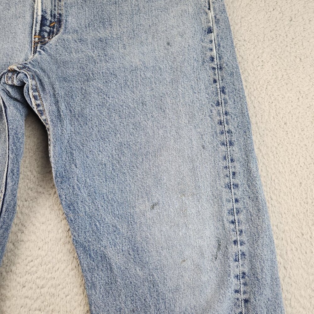Levis 505 Jeans Mens 36x32 Blue Denim Zip Fly Straight Classic VTG Workwear Pant - Picture 12 of 12